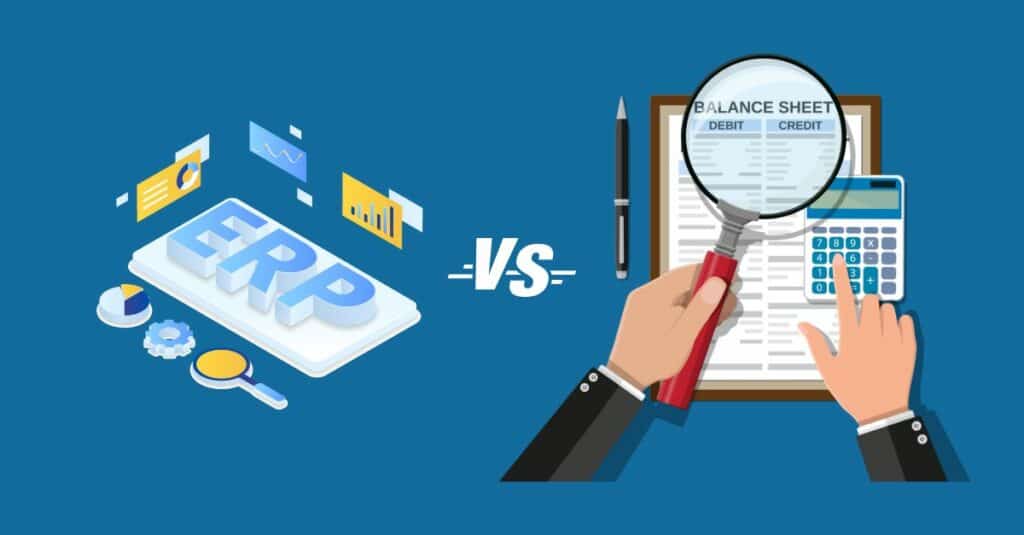 ERP vs Accounting Software 1024x535 1 - ERP - Công cụ đắc lực cho bộ phận tài chính kế toán trong doanh nghiệp