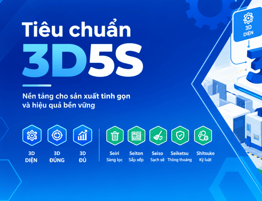 Tiêu chuẩn 3D5S trong sản xuất