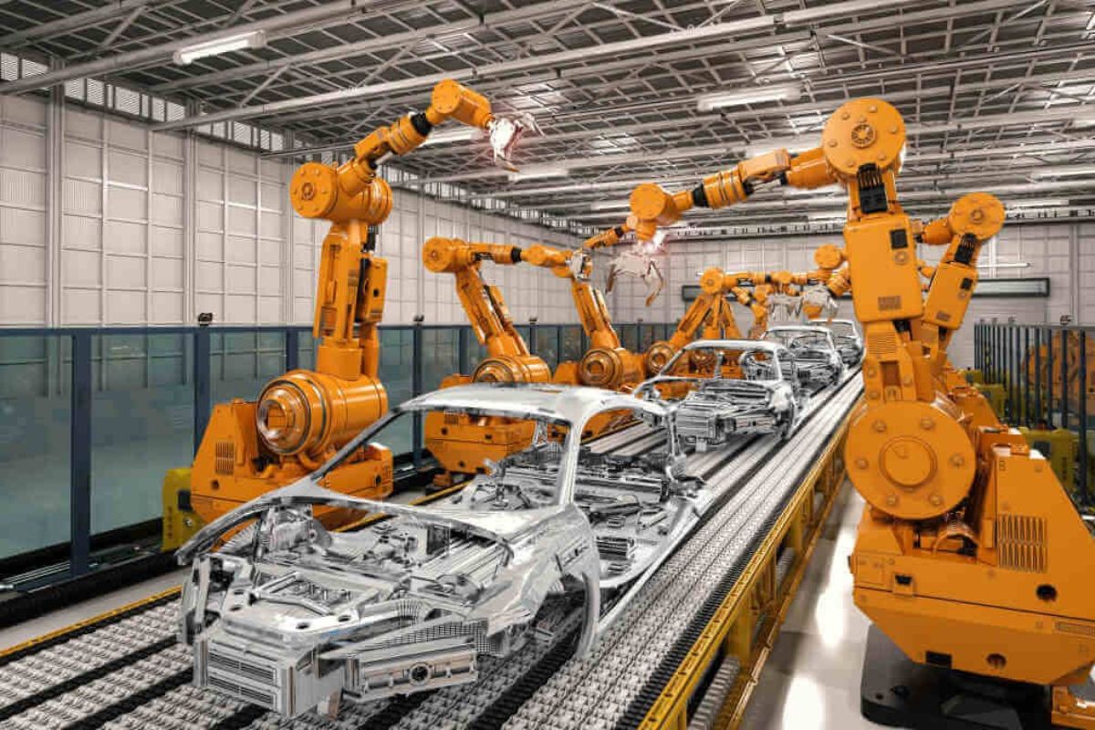 Lắp đặt cánh tay robot chế tạo ô tô