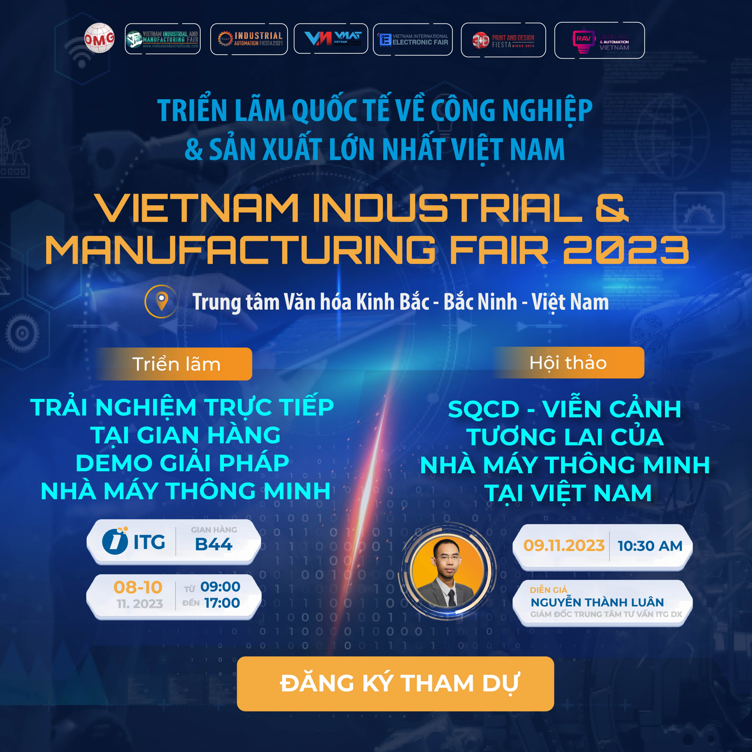 Cơ hội trải nghiệm giải pháp Nhà máy thông minh & Tham dự Hội thảo chuyên đề tại Triển lãm Quốc tế VIMF Bắc Ninh 2023