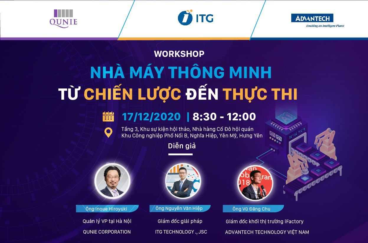 Mời tham dự Workshop: ” Nhà máy thông minh từ chiến lược tới thực thi”