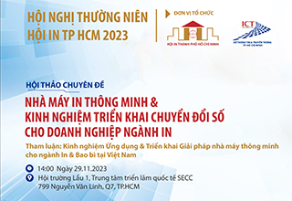 ITG được mời trình bày trong hội thảo “Nhà máy in thông minh & Kinh nghiệm triển khai chuyển đổi số cho doanh nghiệp ngành in” tại Hội nghị thường niên ngành in TP.HCM 2023