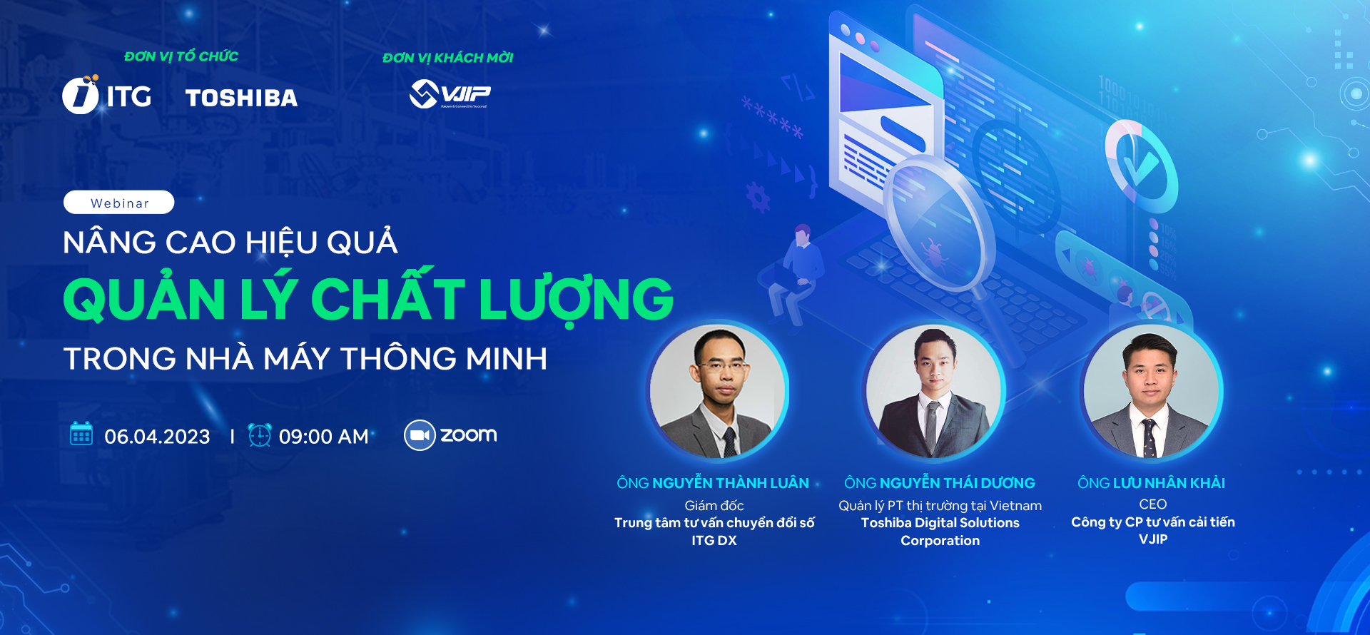 Mở cổng đăng kí Webinar “Nâng cao hiệu quả quản lý chất lượng trong nhà máy thông minh” 2 quản lý chất lượng