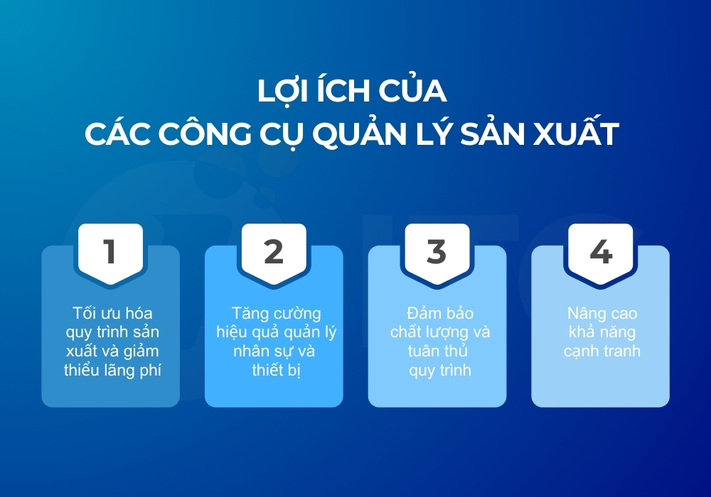 4 lợi ích nổi bật của các công cụ quản lý sản xuất