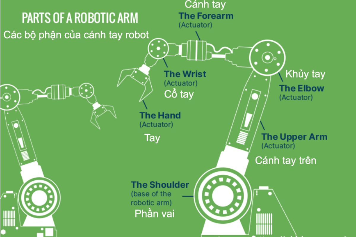 Cấu tạo của cánh tay robot công nghiệp