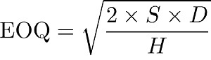 Công thức tính EOQ
