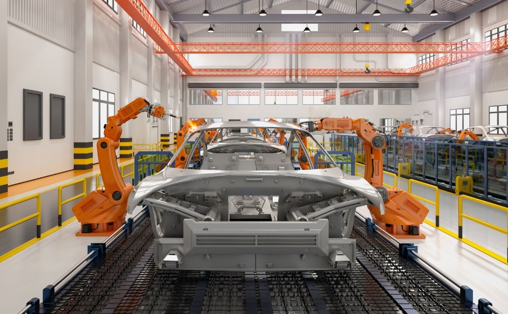 Ứng dụng dây chuyền sản xuất tự động trong ngành công nghiệp ô tô