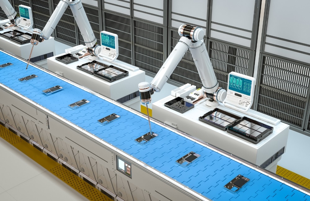 Ứng dụng dây chuyền tự động hóa trong ngành điện tử