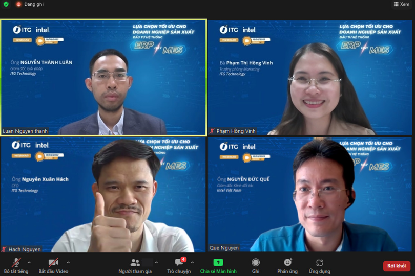 Những điều tuyệt vời ở lại trong Webinar “Chọn ERP hay MES?”