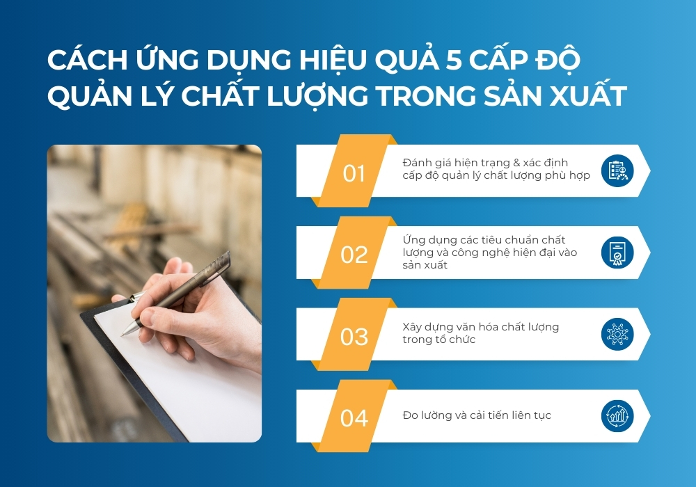 5 Cấp độ quản lý chất lượng trong sản xuất doanh nghiệp cần biết 6 quản lý chất lượng trong sản xuất