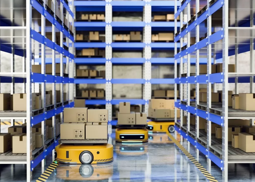 xe tự hành AGV và ứng dụng trong kho hàng thông minh
