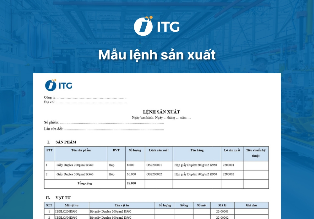 Mẫu lệnh sản xuất là gì? Mẫu lệnh sản xuất là gì?
