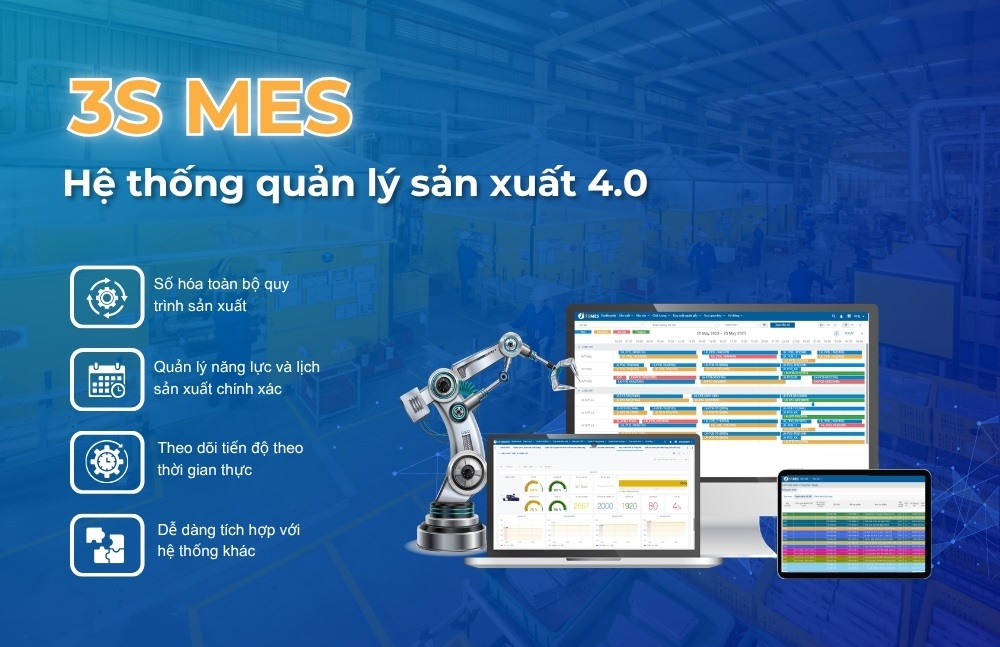 Nâng cao hiệu suất vận hành nhà máy nhờ khả năng báo cáo quản lý sản xuất theo thời gian thực của 3S MES Nâng cao hiệu suất vận hành nhà máy nhờ khả năng báo cáo quản lý sản xuất theo thời gian thực của 3S MES