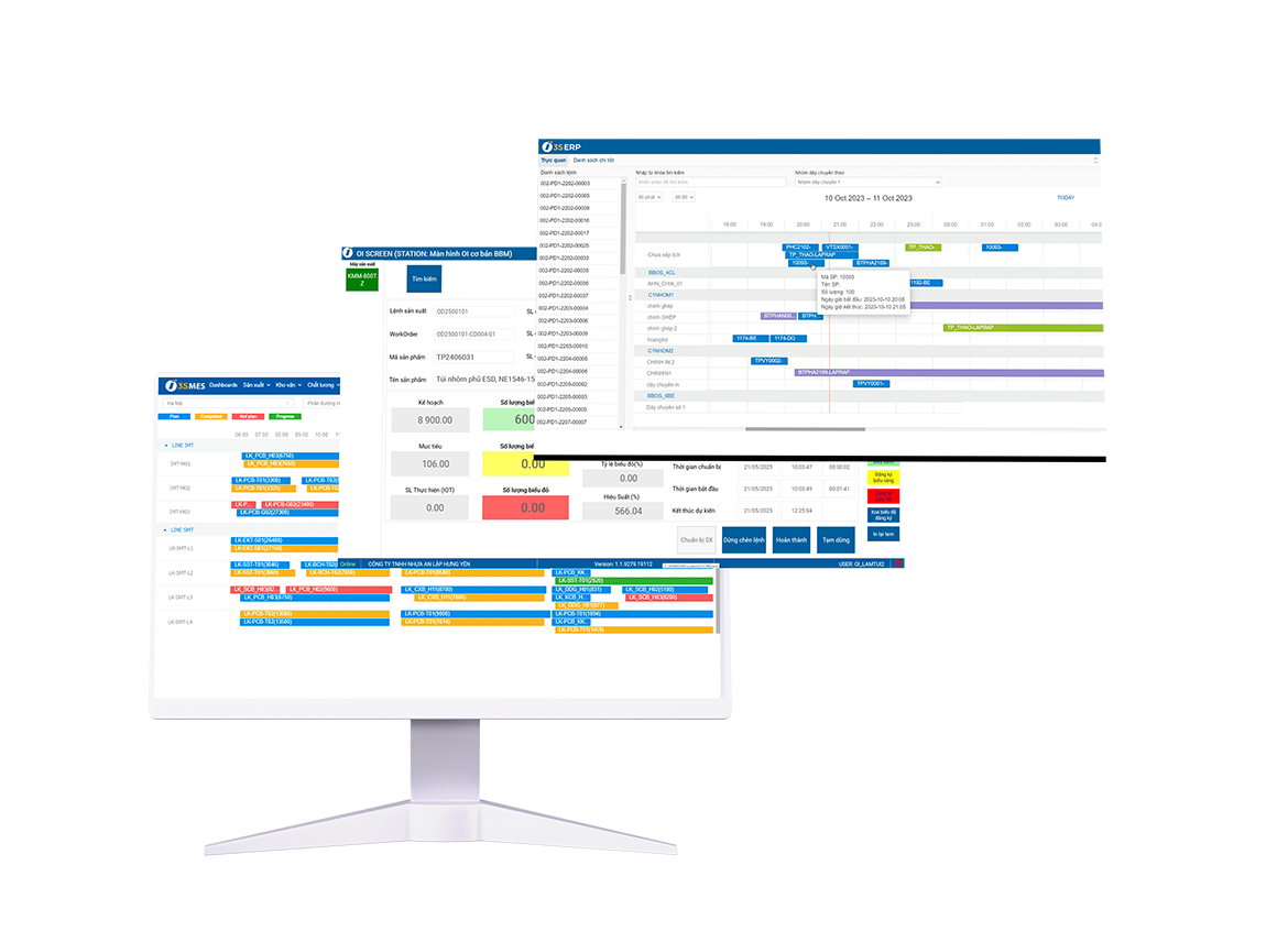 Mockup giải pháp trục kế hoạch thông minh 3S SPS