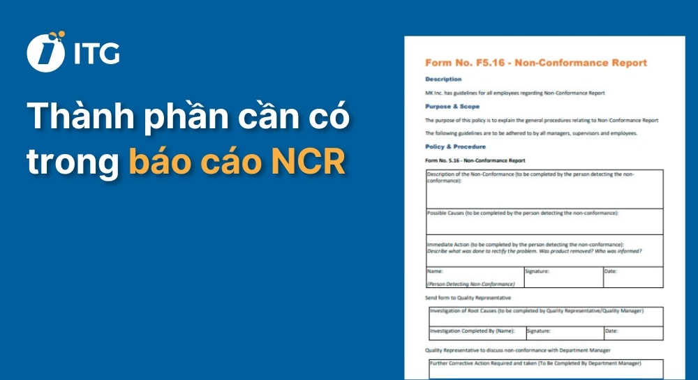 Những thành phần cần có trong mẫu báo cáo không phù hợp