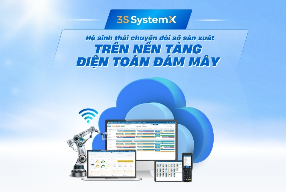Hệ sinh thái chuyển đổi số sản xuất trên nền tảng điện toán đám mây 3S SystemX Hệ sinh thái chuyển đổi số sản xuất trên nền tảng điện toán đám mây 3S SystemX