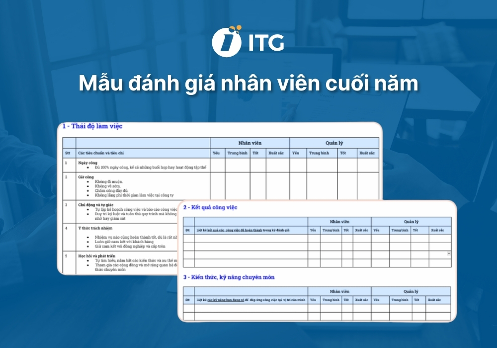 Mẫu đánh giá nhân viên cuối năm chi tiết, có thể tải ngay Mẫu đánh giá nhân viên cuối năm chi tiết, có thể tải ngay