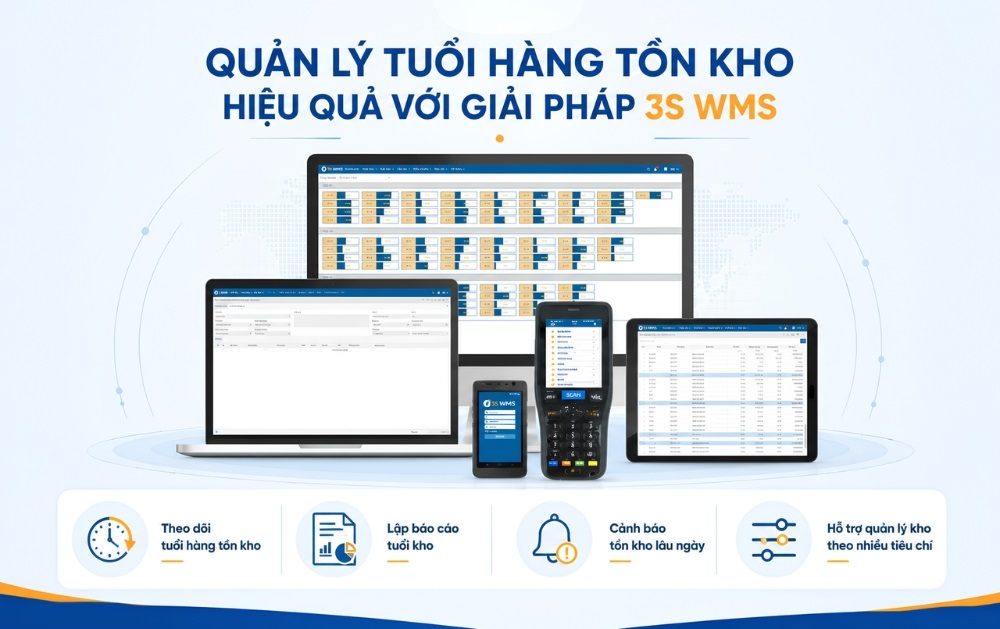 Quản lý tuổi hàng tồn kho hiệu quả với giải pháp 3S WMS