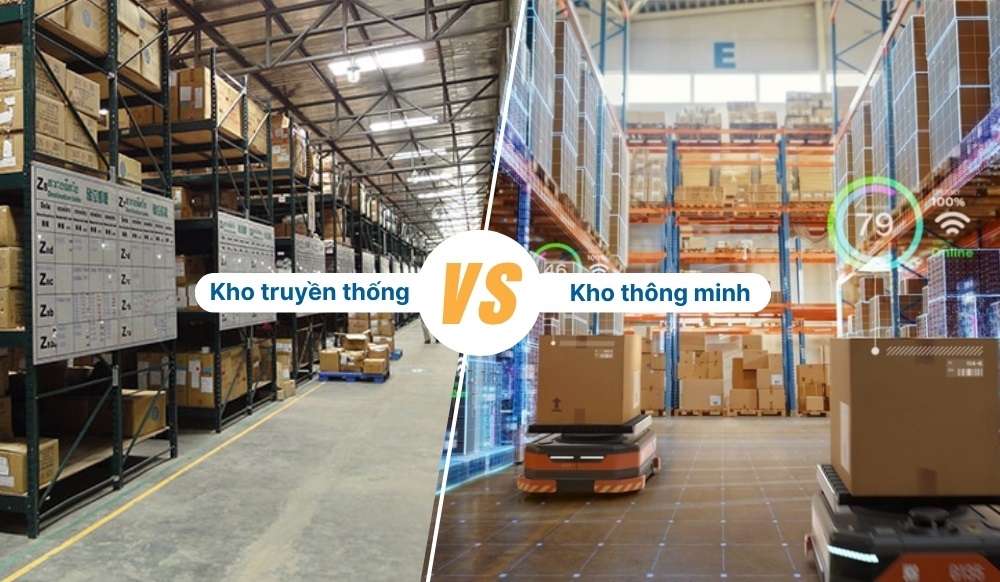 So sánh kho truyền thống và kho thông minh So sánh kho truyền thống và kho thông minh