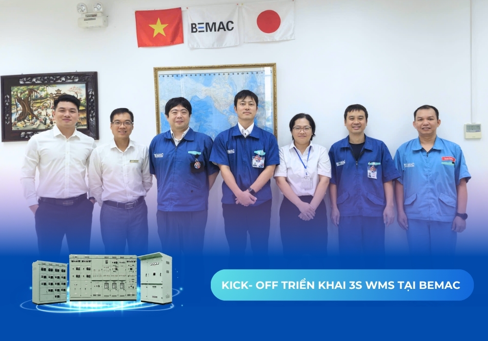 Khởi động dự án 3S WMS tại BEMAC – Doanh nghiệp FDI Nhật Bản trong lĩnh vực điện hàng hải