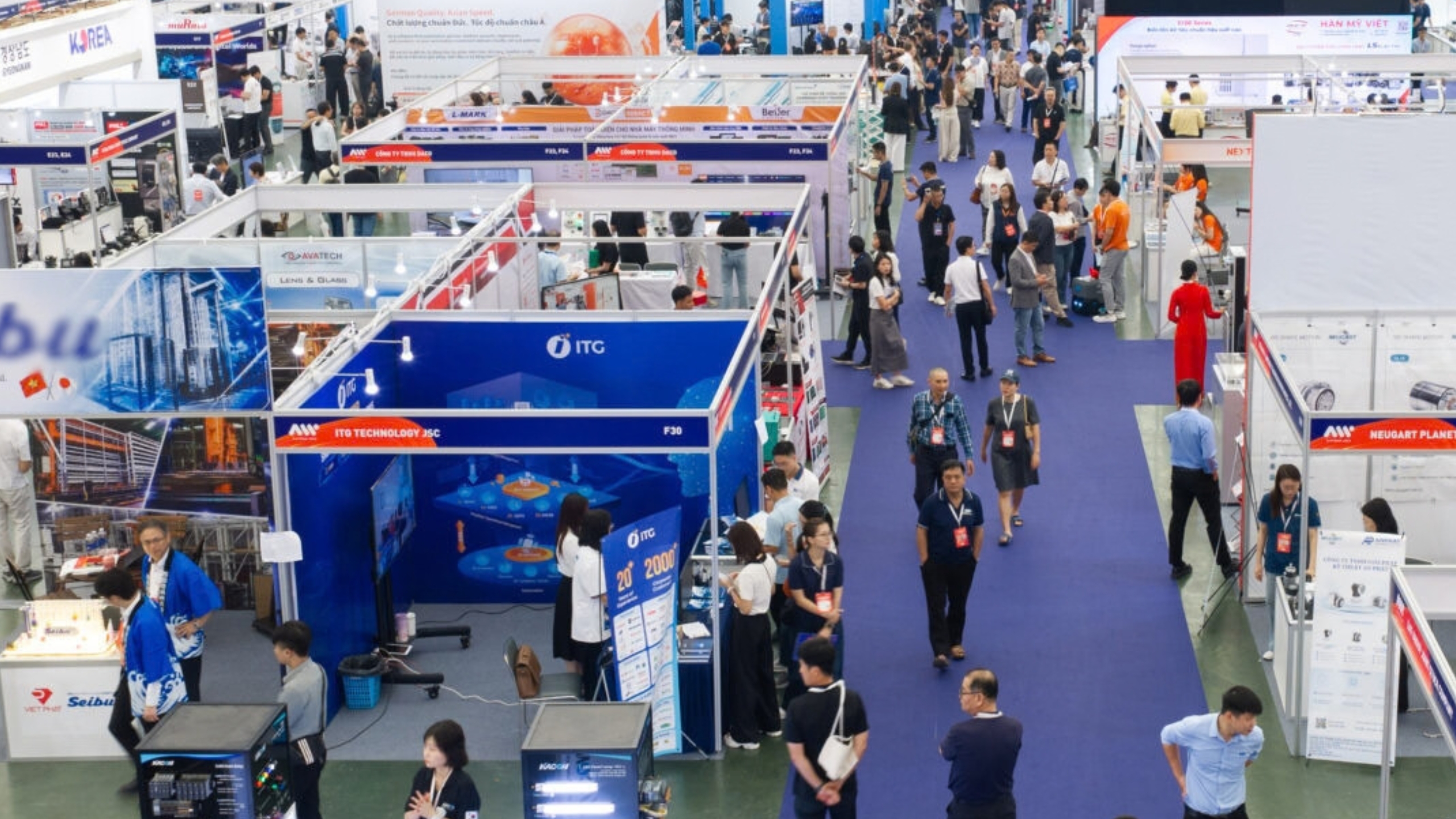 Gian hàng F16 - Hall 1 của ITG Technology tại triển lãm Automation World Vietnam 2026
