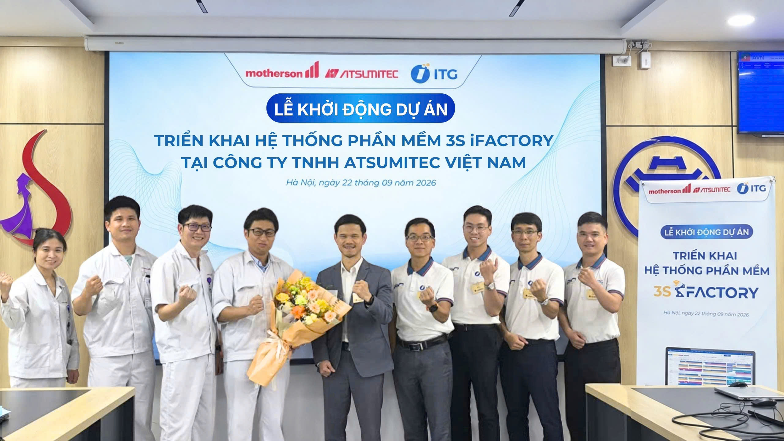 Atsumitec Việt Nam – Doanh nghiệp FDI thuộc Motherson Group, Top 15 nhà cung cấp linh kiện ô tô toàn cầu năm 2025 của Automotive News – Khởi động dự án 3S iFACTORY 2 Atsumitec Việt Nam & ITG Technology trong buổi lễ khởi động dự án