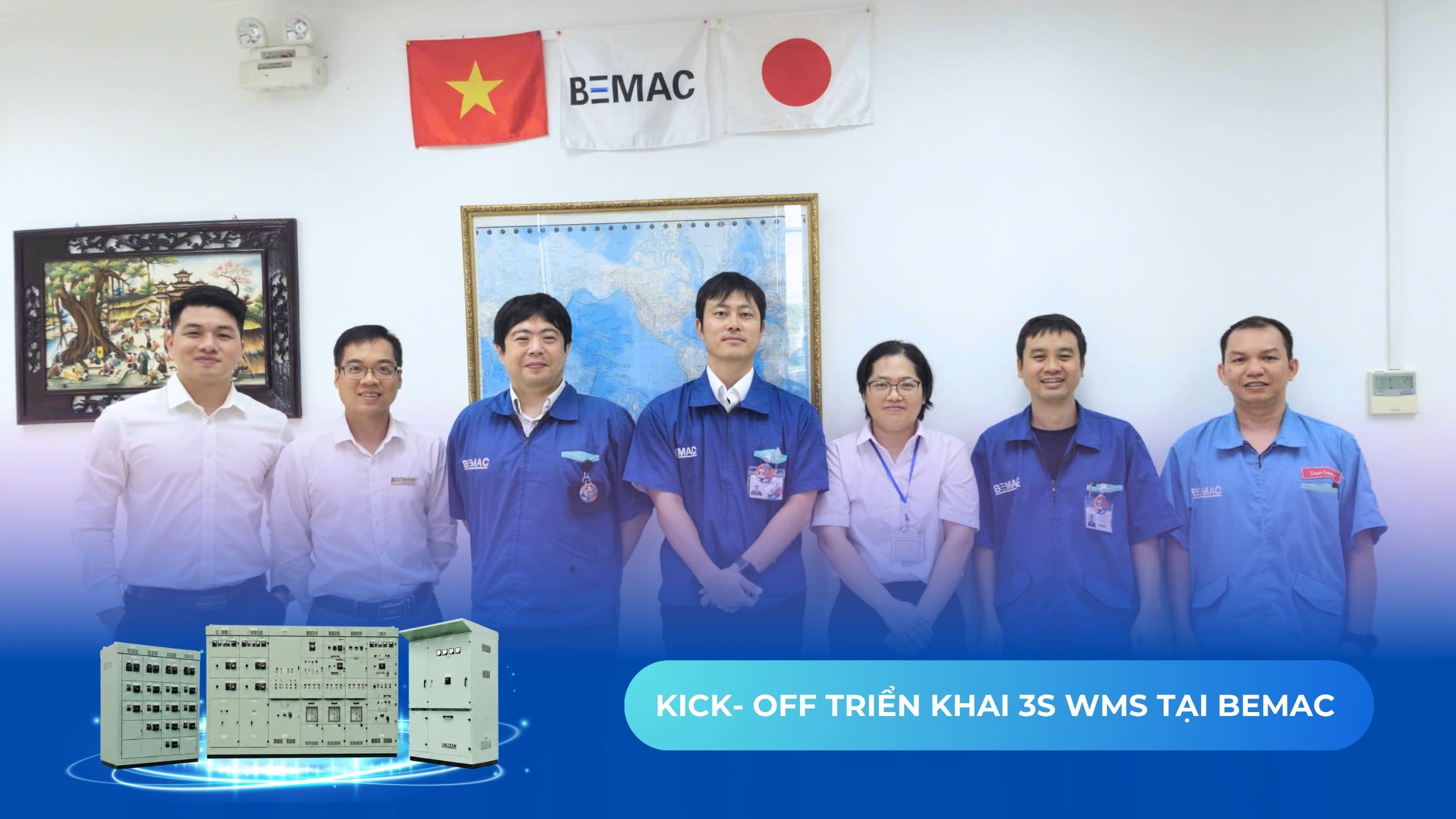Khởi động dự án 3S WMS tại BEMAC – Doanh nghiệp FDI Nhật Bản trong lĩnh vực điện hàng hải 2 Đại diện ban lãnh đạo BEMAC & ITG tại lễ khởi động dự án